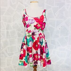 Zara Trafalic Poppy Floral Baby Doll Dress Medium